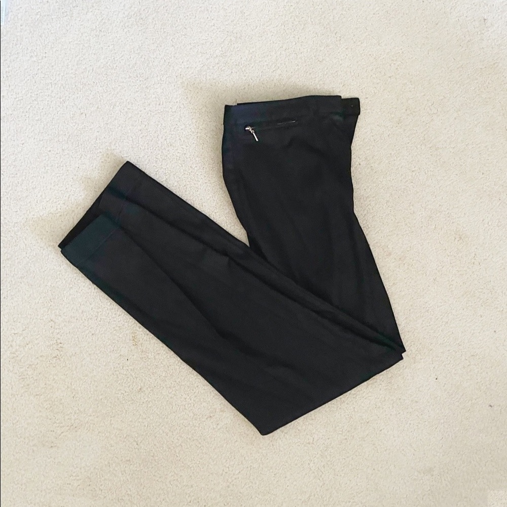Ann Taylor Stretch Black Pants w/ Zipped Pockets
